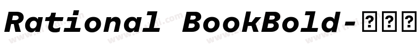 Rational BookBold字体转换